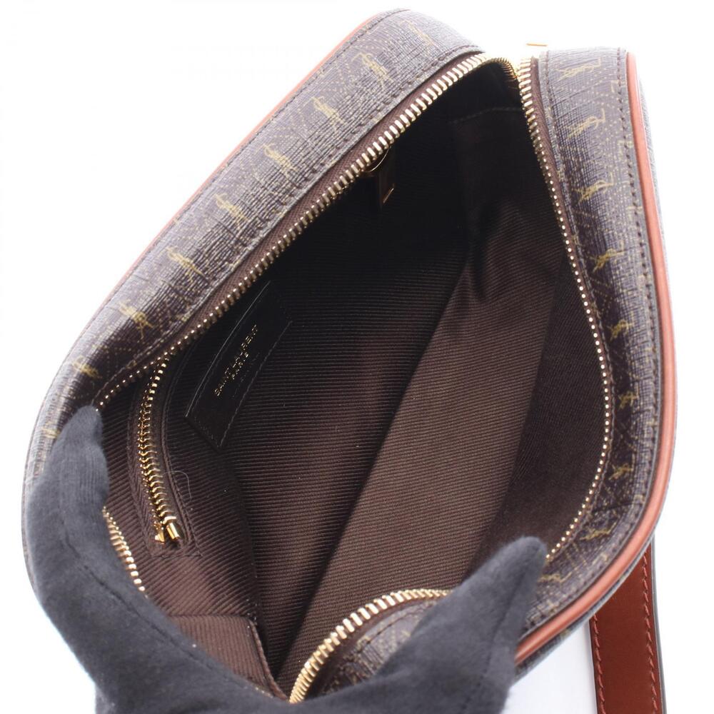 Saint Laurent Monogram Camera Bag Shoulder Canvas Leather Brown - Picture 3 of 7